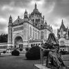 Black And White Lourdes Basilica Paint By Numbers