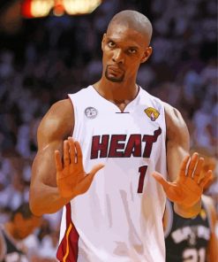 Chris Bosh Heat Player Paint By Numbers