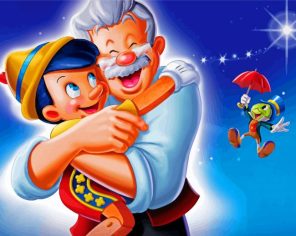 Geppetto And Pinoccho Characters Paint By Numbers