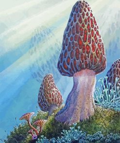 Morel Mushroom Art Paint By Numbers