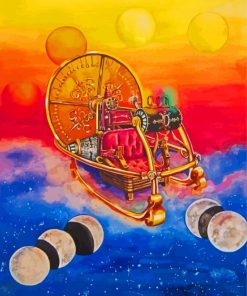 Time Machine In The Space Art -Paint By Numbers