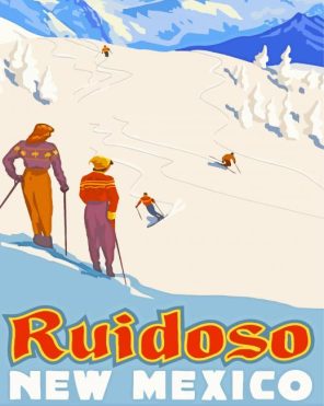 Winter Ruidoso New Mexico Paint By Numbers