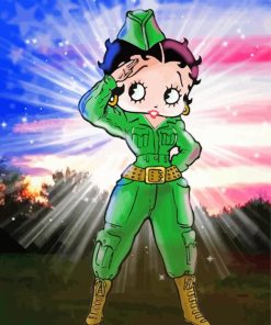 Betty Boop Military By Numbers